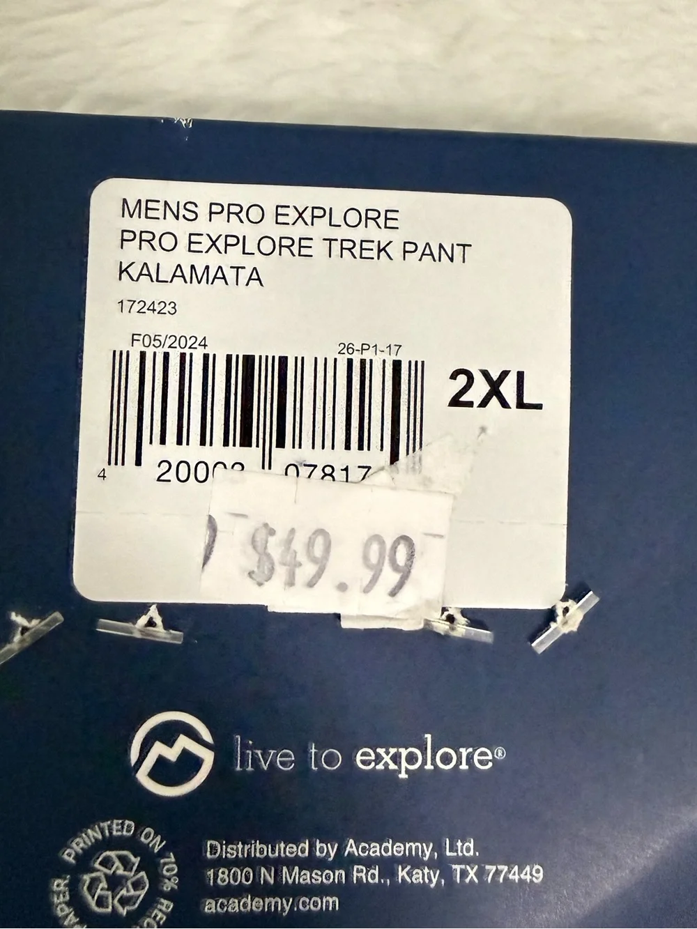 Magellan Pro Explore Trek Pants Mens 2XL Kalamata Hiking Stretch NWT $49.99